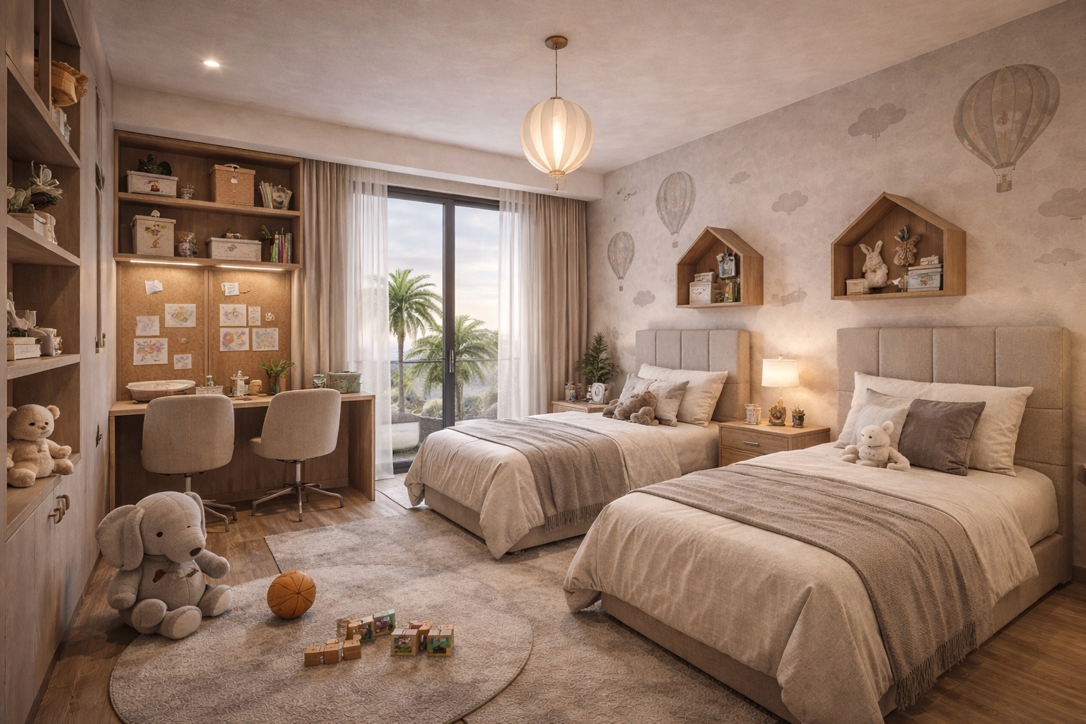 kinderzimmer mit hellen pastelltönen